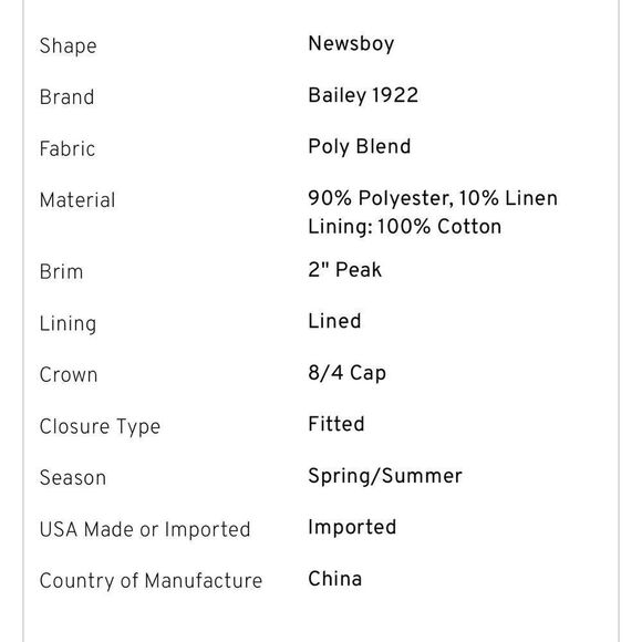 Bailey’s 1922 Lief Hat linen-cotton Black L Nwt‎ - Picture 6 of 10